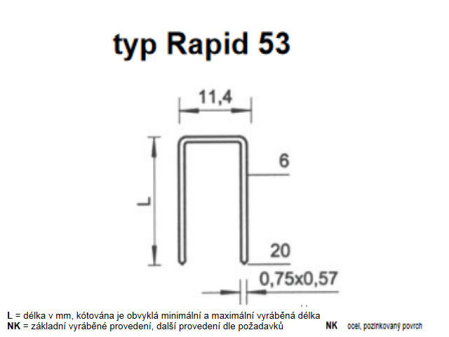 Čalúnnické spony 53/06 2500 ks – Obrázok 2