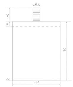 Nábytková noha KM002 - kovová