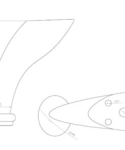 Nábytková noha KM406 - kovová