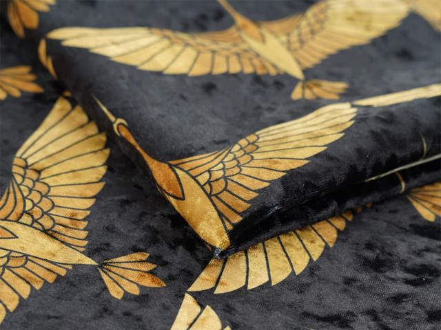 CRUSH VELVET Vtáky 01 ARTDECO