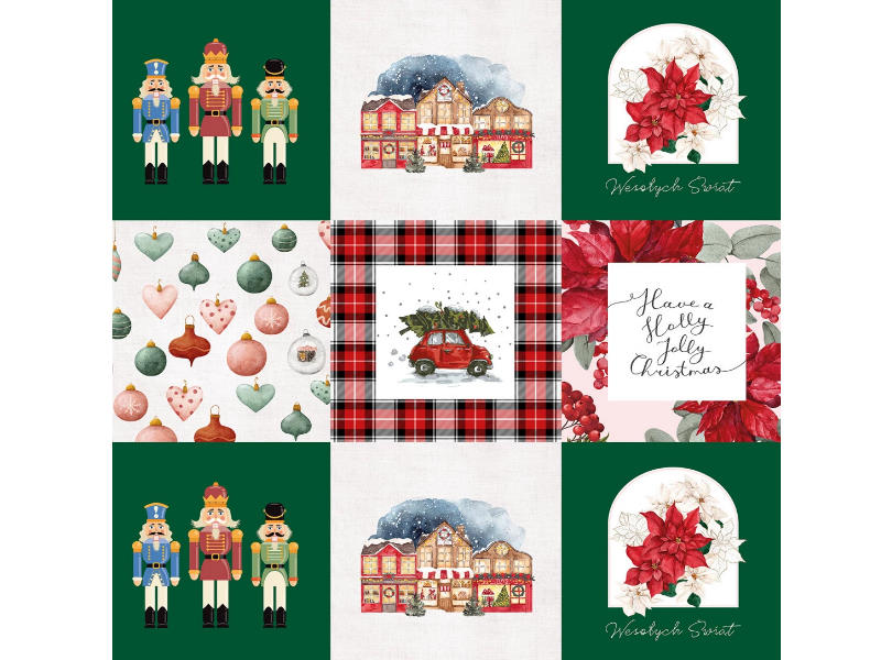 Vankúšový panel - vianočné vzory