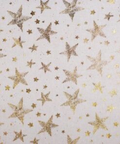 Bavlnená látka - imitácia ľanu Hviezdy